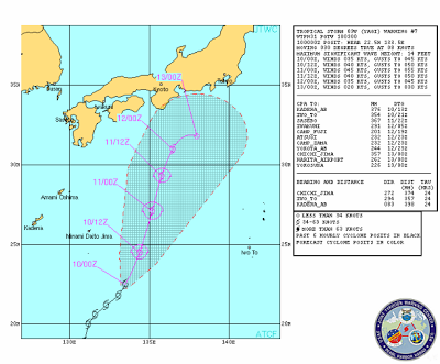 Pronóstico trayectoria Tormenta Tropical Yagi, 10 de Junio 2013