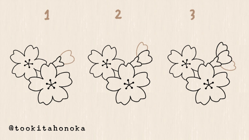 簡単な桜のイラストのかわいい描き方 4月の春の花 手書き ボールペン 手帳用 遠北ほのかのイラストサイト 簡単な桜のイラストのかわいい描き方 4月の春の花 手書き ボールペン 手帳用 遠北ほのかのイラストサイト
