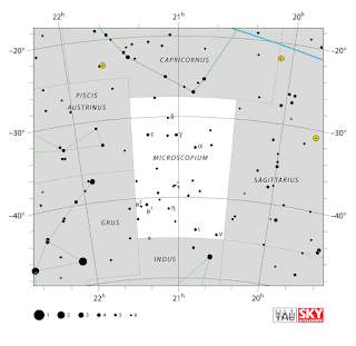 IAU: Карта на съзвездието Микроскоп | Microscopium