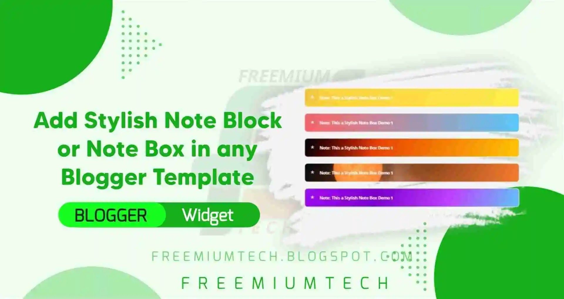 Add Stylish Note Block or Note Box in any Blogger Template
