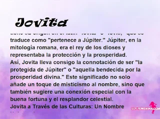 significado del nombre Jovita