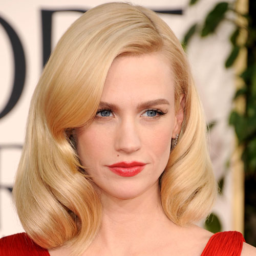 PRO January Jones showing off her own Golden Globes She looked hot in