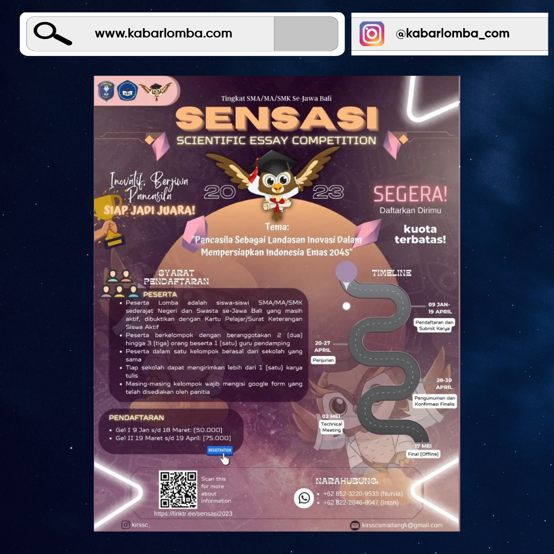 Scientific Essay Competition 2023 Tingkat SMA se-Jawa Bali