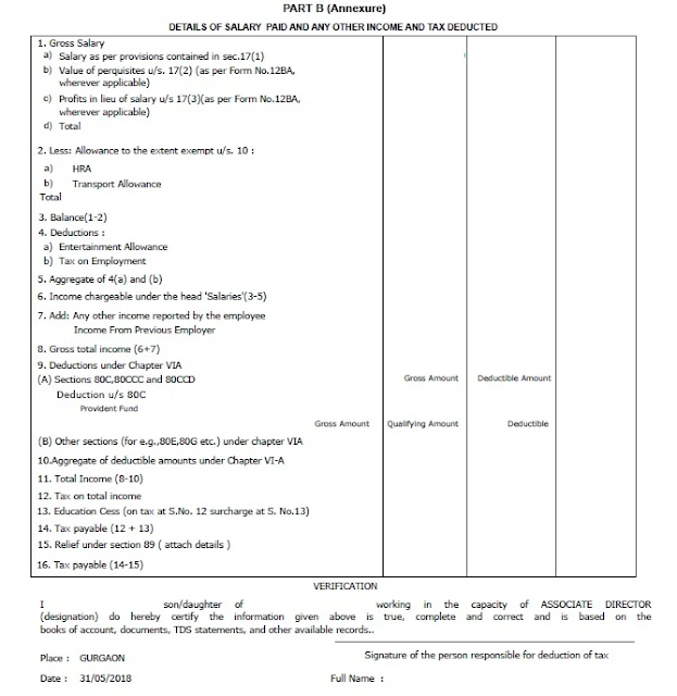 Income Tax Revised Form Part B