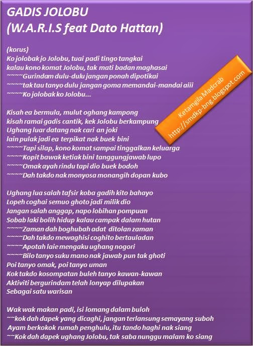 Gadis Jolobu (WARIS) - Bila Adat Dipersendakan  Ex-SMDKP 