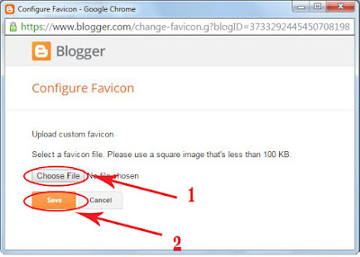 how to change blogger favicon