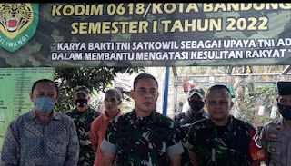 Karya Bakti TNI di Wilayah Koramil 1811/ Ujung Berung Kodim 0618 Kota Bandung Perkuat Sinergitas dan Gotong Royong Wujudkan Mimpi dan Harapan Masyarakat