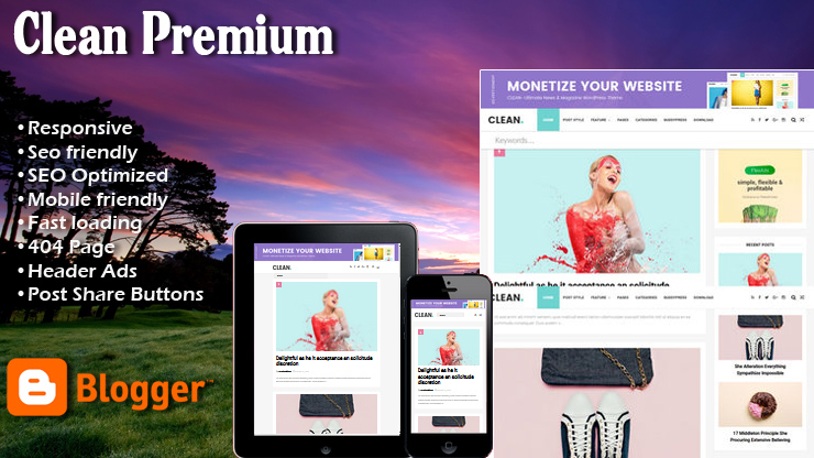 Clean Premium Responsive Blogger Template