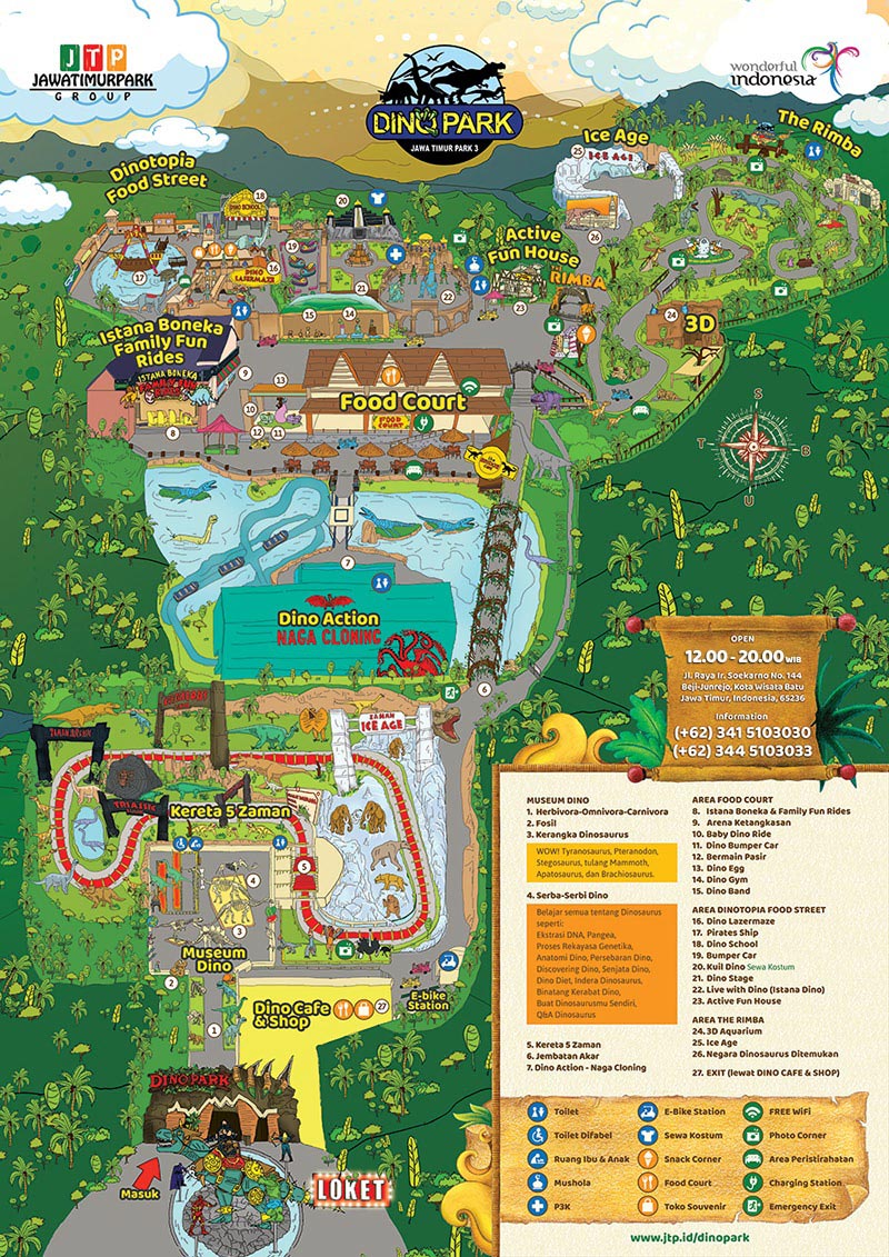 Peta Wahana Wisata Jatim Park