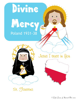 Life Love Sacred Art Free Divine Mercy Coloring Page