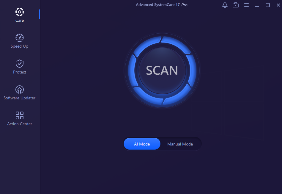 advanced systemcare menu