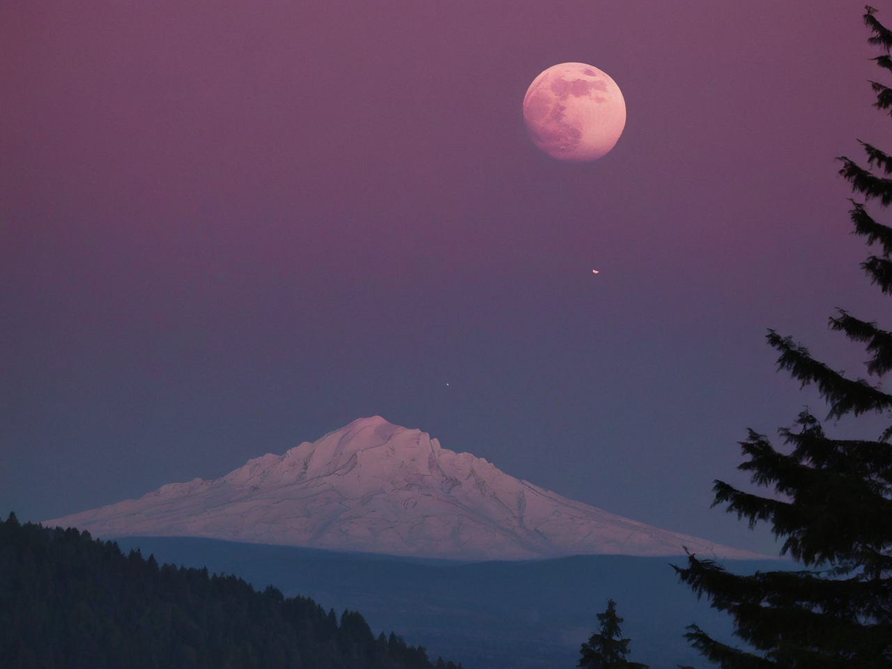 Oregon Nights Light Up with April's "Pink Moon"
