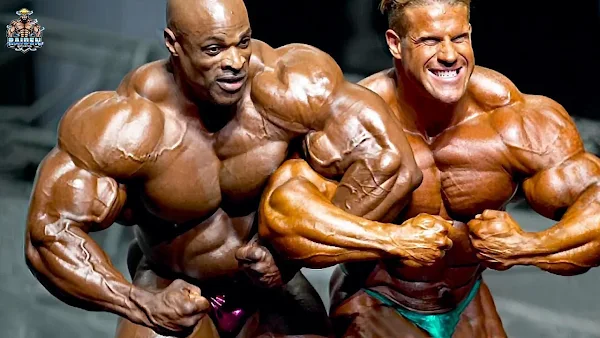 Bodybuilders Ronnie Coleman and Jay cutler