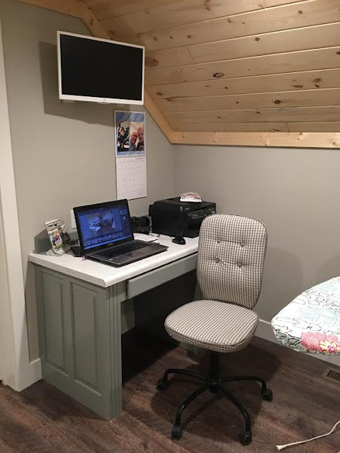 Girls in the Garden - sewing room and desk area