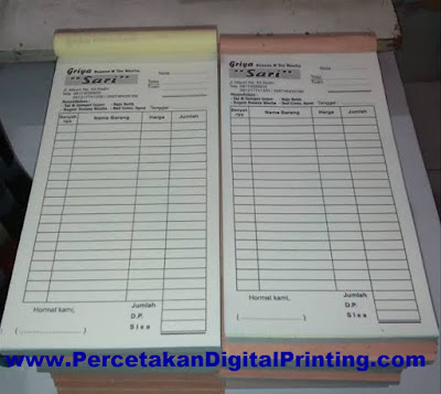 Contoh Desain NOTA BON Dari Percetakan Digital Printing Terdekat