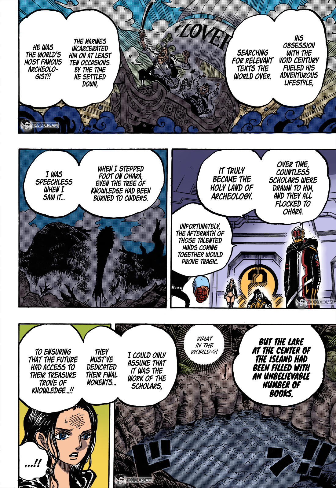 One Piece Chapter 1066 The Will Of Ohara Colored Full