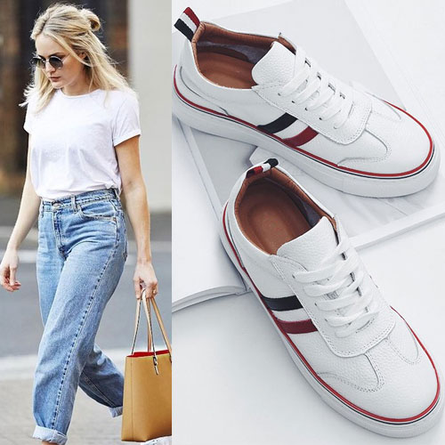 jeans et basket blanc