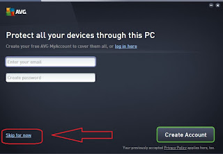 AVG antivirus  installation