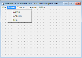 Membuat Form Menu Utama Aplikasi Rental DVD VB 6.0