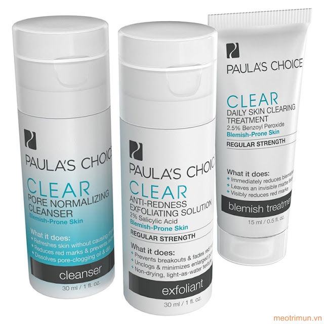 Review kem trị mụn bọc Paula’s Choice Clear Regular Strength 2.5% Benzoyl Peroxide