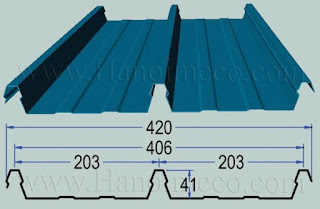 Tôn Cliplock 420-406mm