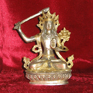 Buda Manjusri. Manjushri. Estatua Tibetana de Manjushree