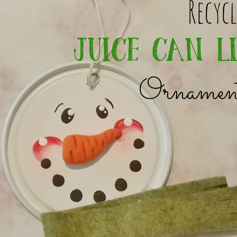 Recycled Juice Can Lid Ornaments