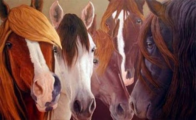 Hermosa pintura de Caballos 