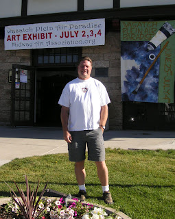 Utah artist Roland Lee at the Wasatch Plein Air Paradise competition in Midway Utah