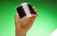 Image of paper-thin solar panel being folded