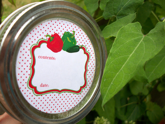 Cute Pepper Mason Jar Labels