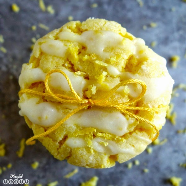 Lemon-Glazed Cake Cookies from Blissful Roots