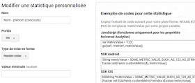 parametrage statistique personnalisee - tracking jeu concours google analytics - christophe vieira - tendances webmarketing