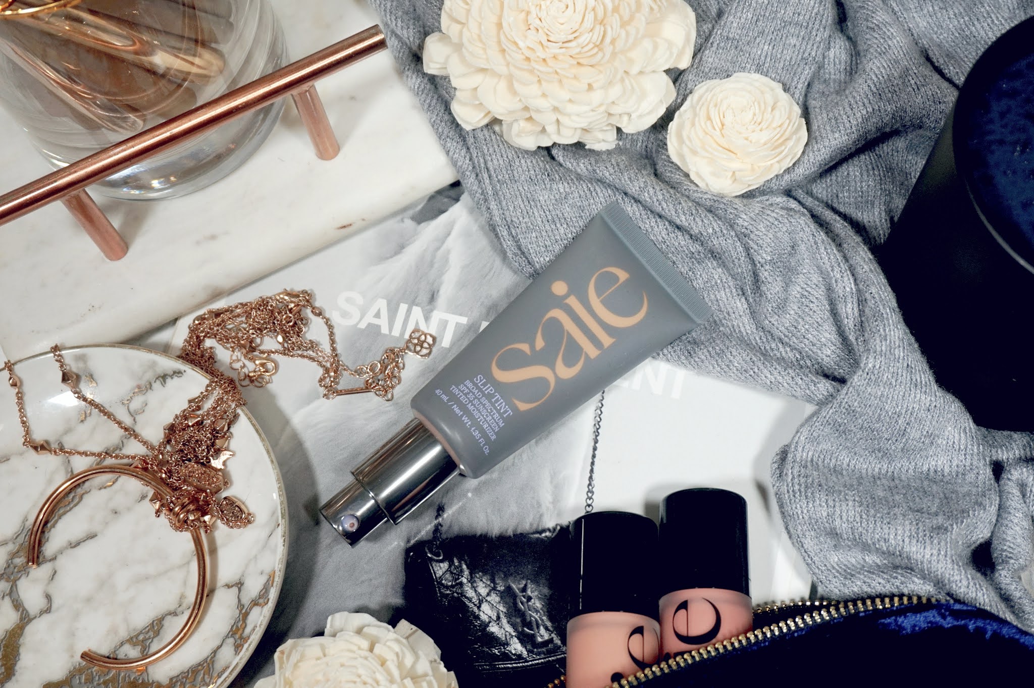 Saie Slip Tint Dewy Tinted Moisturizer SPF 35 Sunscreen Review and Swatches