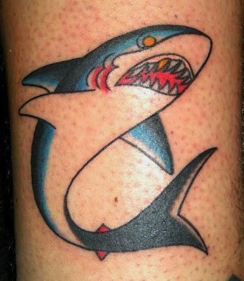 Old School Traditional Shark Tattoo