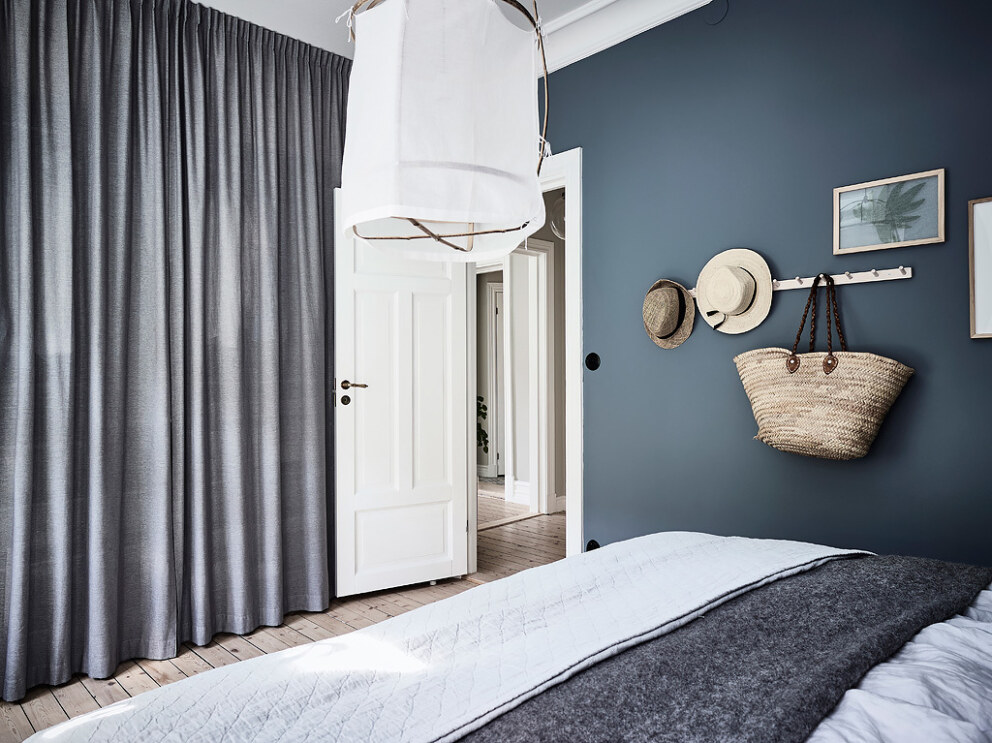 Palette grigio blu per la casa raffinata di gusto scandinavo