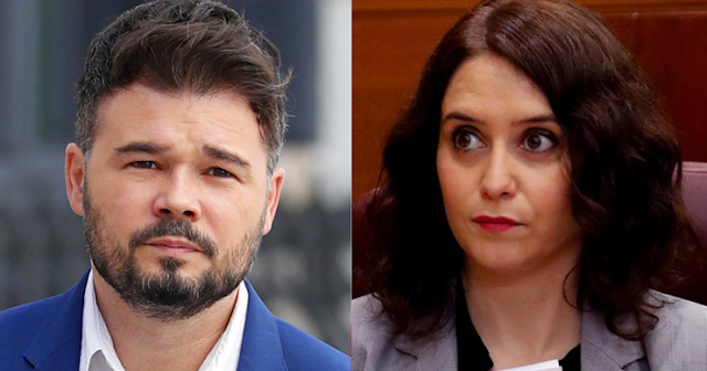 Gabriel Rufián e Isabel Díaz Ayuso