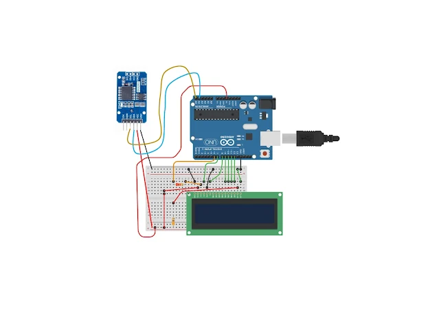 Arduino Uno DS3231 RTC and Character LCD Example