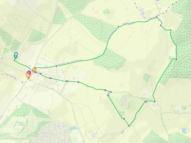 Map for Walk 256: Sandridge East Loop