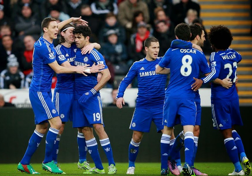 Hasil Pertandingan Swansea 0-5 Chelsea