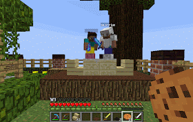 Minecraft 喜びを体いっぱいで表現する友人Aと友人N