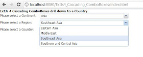 ExtJs 4 cascading ComboBox example using Java Servlet