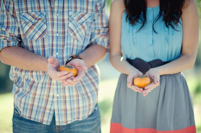 persimmons wedding couple