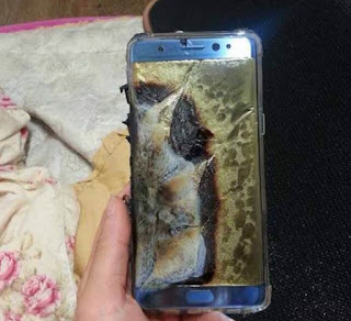 An exploded Android phone 