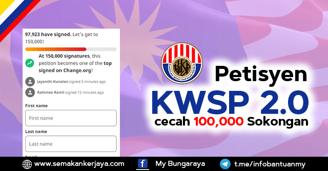 Petisyen Pengeluaran Khas KWSP 2.0 Cecah 100,000 Orang! - Desak Tuntut Pengeluaran Kali Terakhir!
