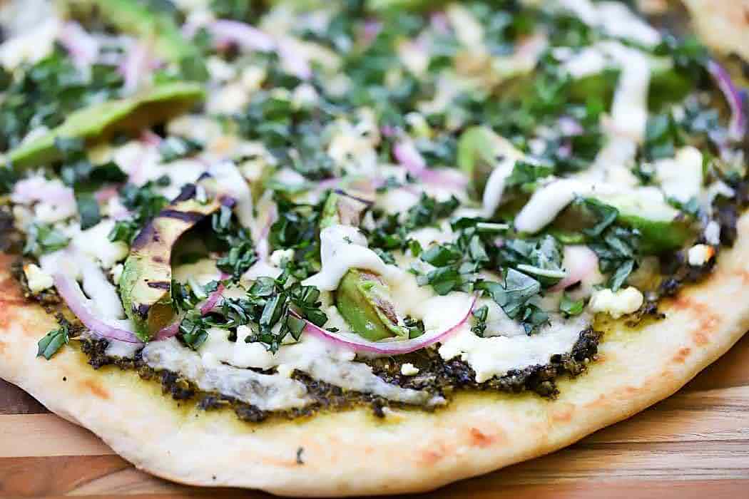 Pesto Pizza with Avocado | Photo Courtesy of Yummy Healthy Easy