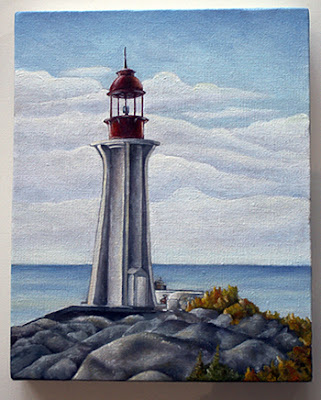 lighthouse oil painting