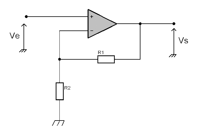 Schema Amplificateur non-inverseur