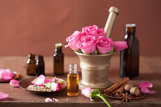 Essential oils come from plants. They are obtained by distillation with steam or pressure.