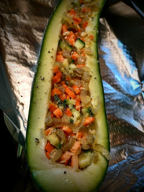 Stuffed courgette